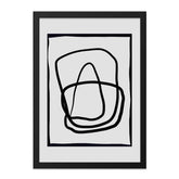 Minimalist Line Art Wall Art, Abstract Shapes Print, Modern Home Decor, Contemporary Art Print, Black and White Wall Decor - Tawshia